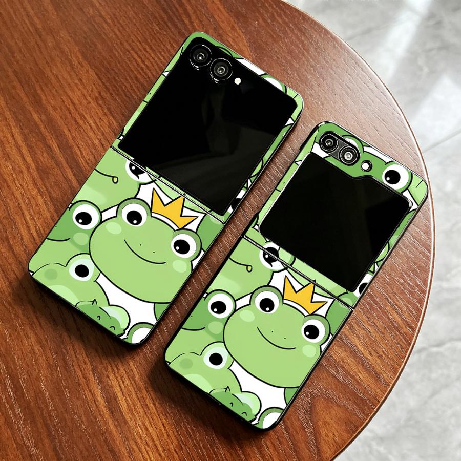 Phone Cases Z Flip 5 - Чехол-накладка с дизайном лягушки для Samsung