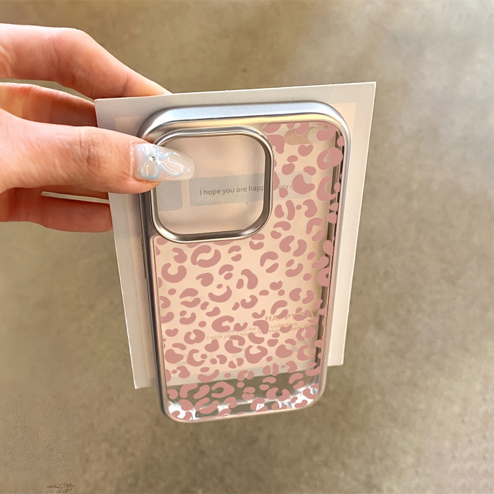 Phone Cases Pink - Розовый чехол для телефона с леопардовым