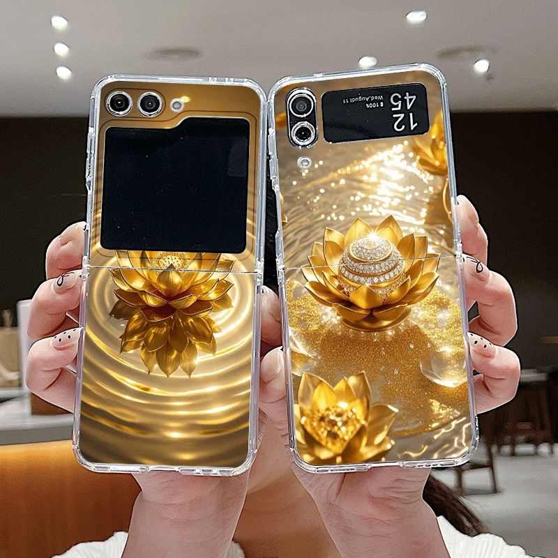 Phone Cases Z Flip 5 - Креативный чехол для телефона с золотым