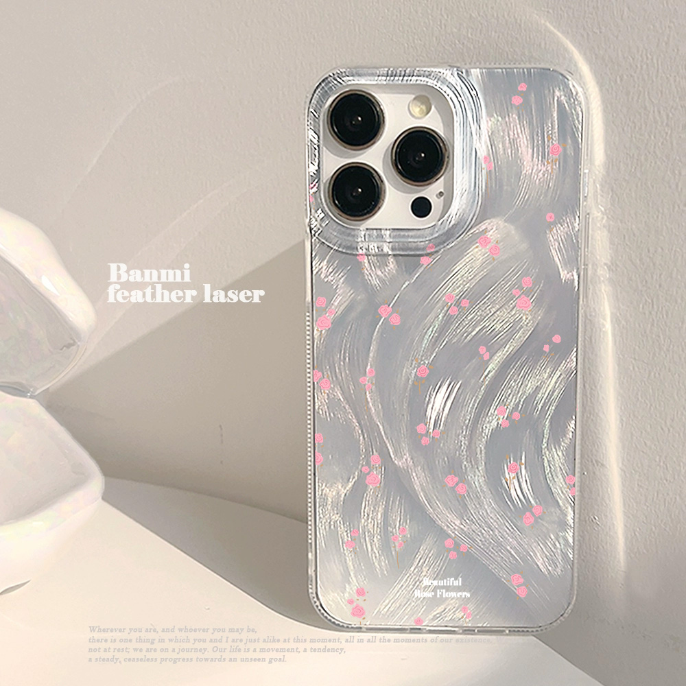 Phone Cases Pink - Простой розовый чехол с цветами для