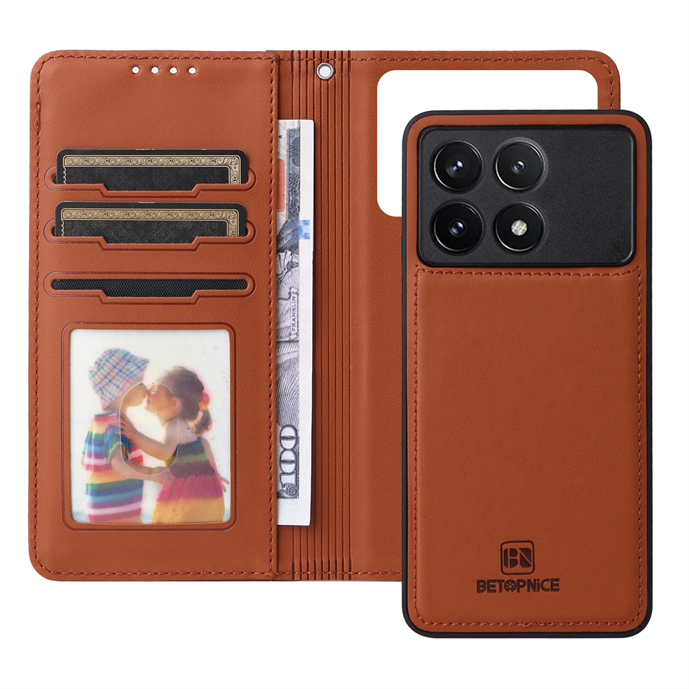 Leather Folio Wallet Case - BETOPNICE 2 в 1, съемный кожаный
