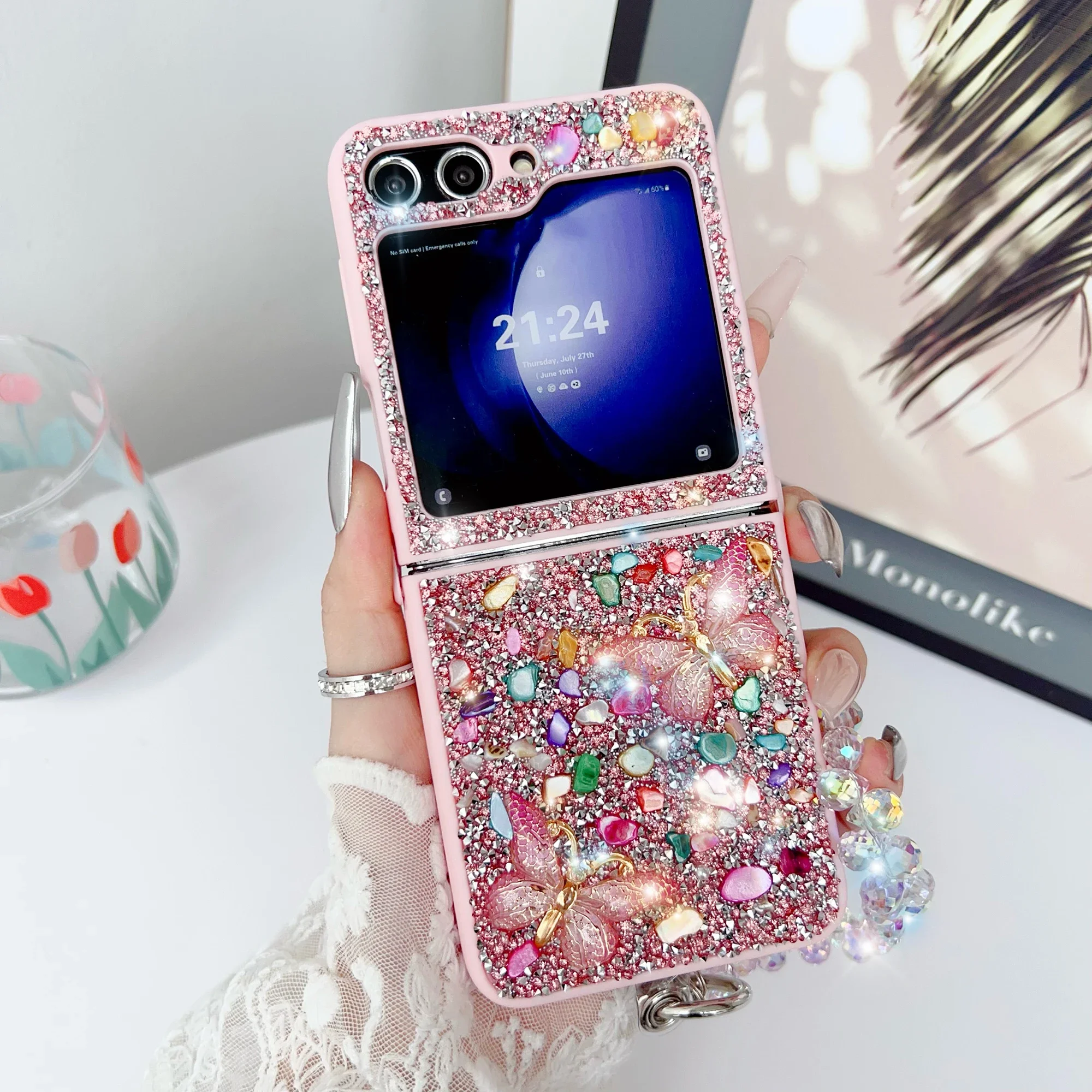 Phone Cases Z Flip 5 - Роскошный блестящий чехол для телефона Samsung
