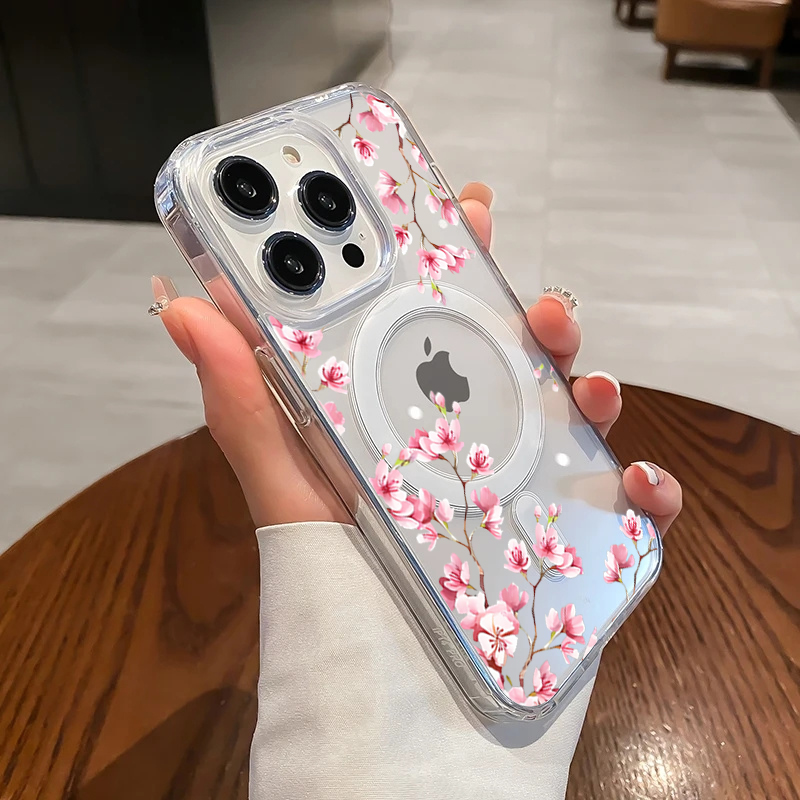 Phone Cases Pink - Роскошный розовый чехол INS Flowers для