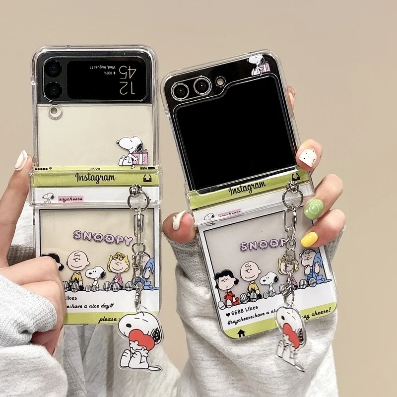 Phone Cases Z Flip 5 - Прозрачный чехол для телефона с милым