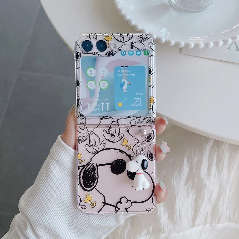 Phone Cases Z Flip 5 - Прозрачный чехол для телефона с милым