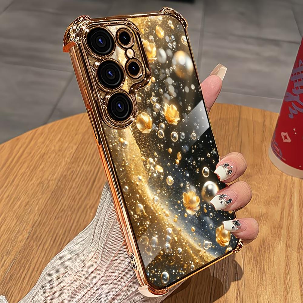 Phone Cases Quad Lock - Премиальный чехол Golden Flower для Samsung