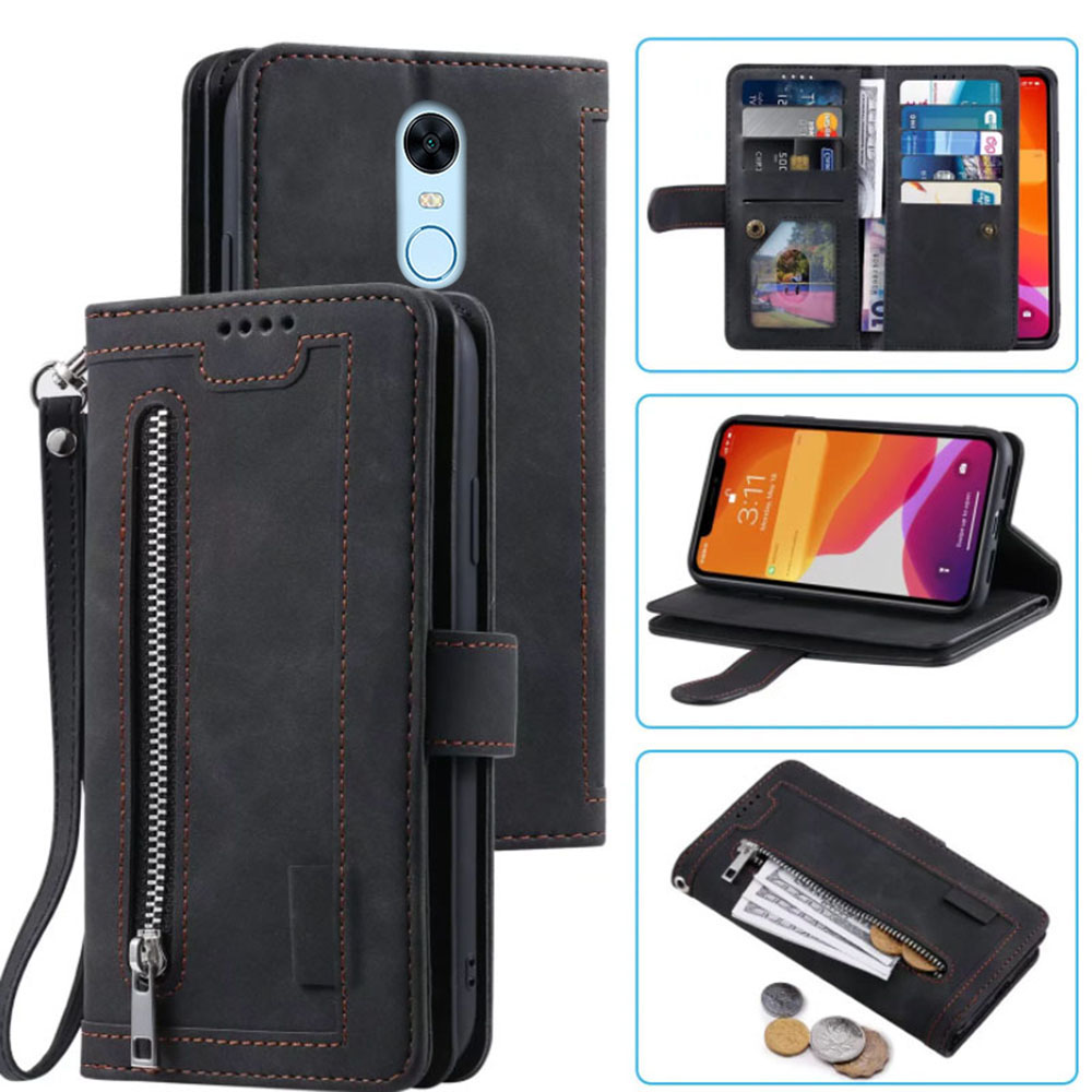 Leather Folio Wallet Case - Чехол-бумажник с 9 отделениями для карт