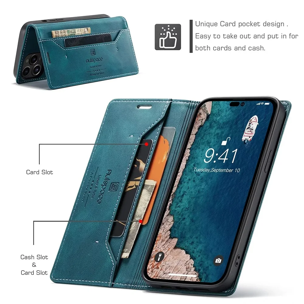 Кожаные чехлы для IPhone 16 15 – обзор и цена Leather Folio Wallet Case
