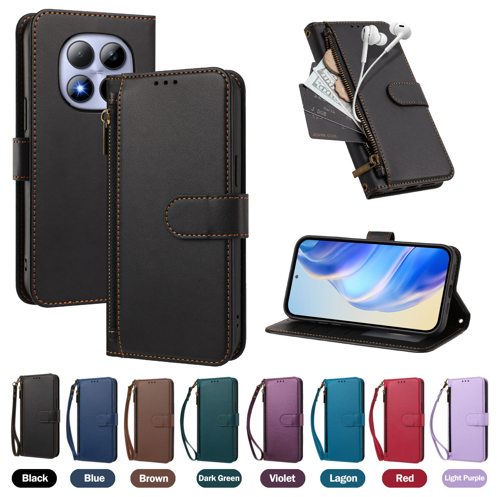 Магнитный кожаный чехол-кошеле – обзор и цена Leather Folio Wallet Case