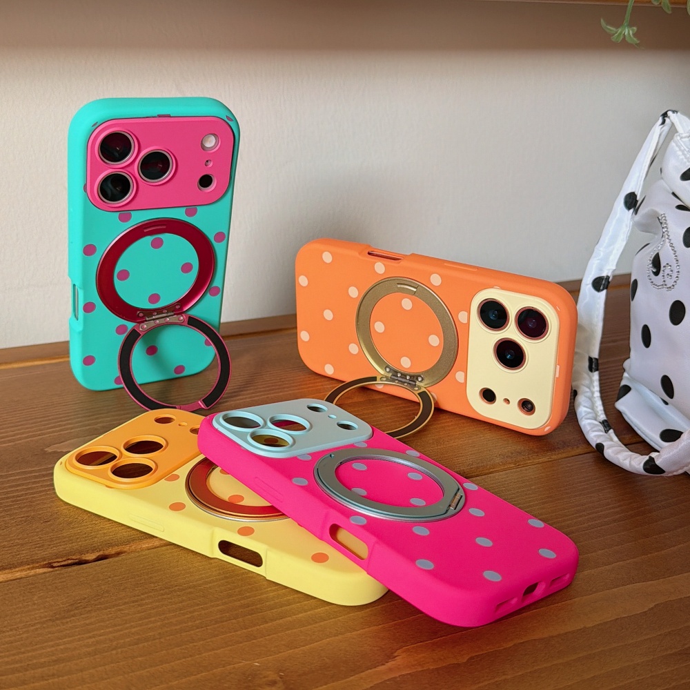 INS Polka Dot Magnetic 360 °   – обзор и цена Phone Cases With Stand