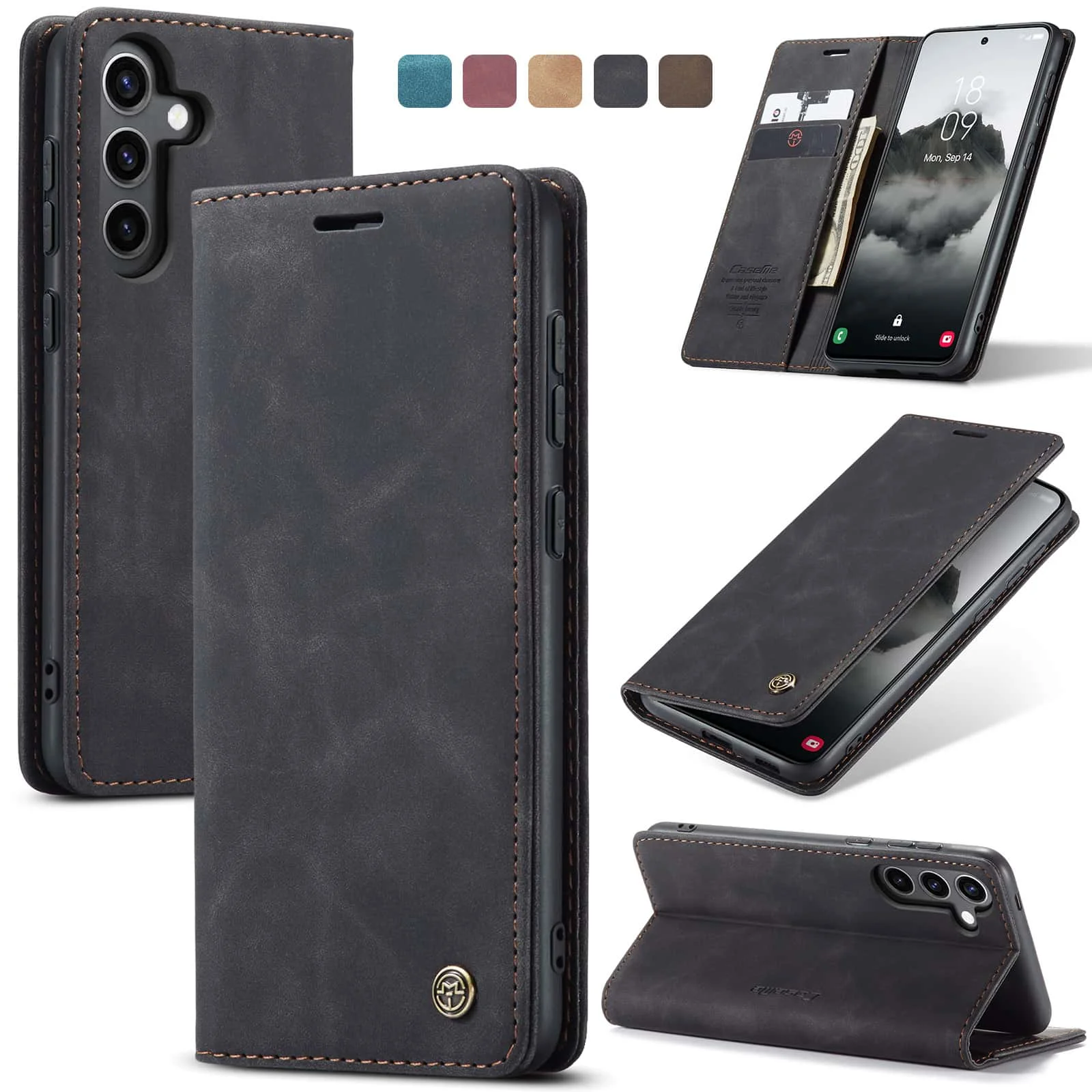 Ретро-кожаный чехол-флип для S – обзор и цена Leather Folio Wallet Case