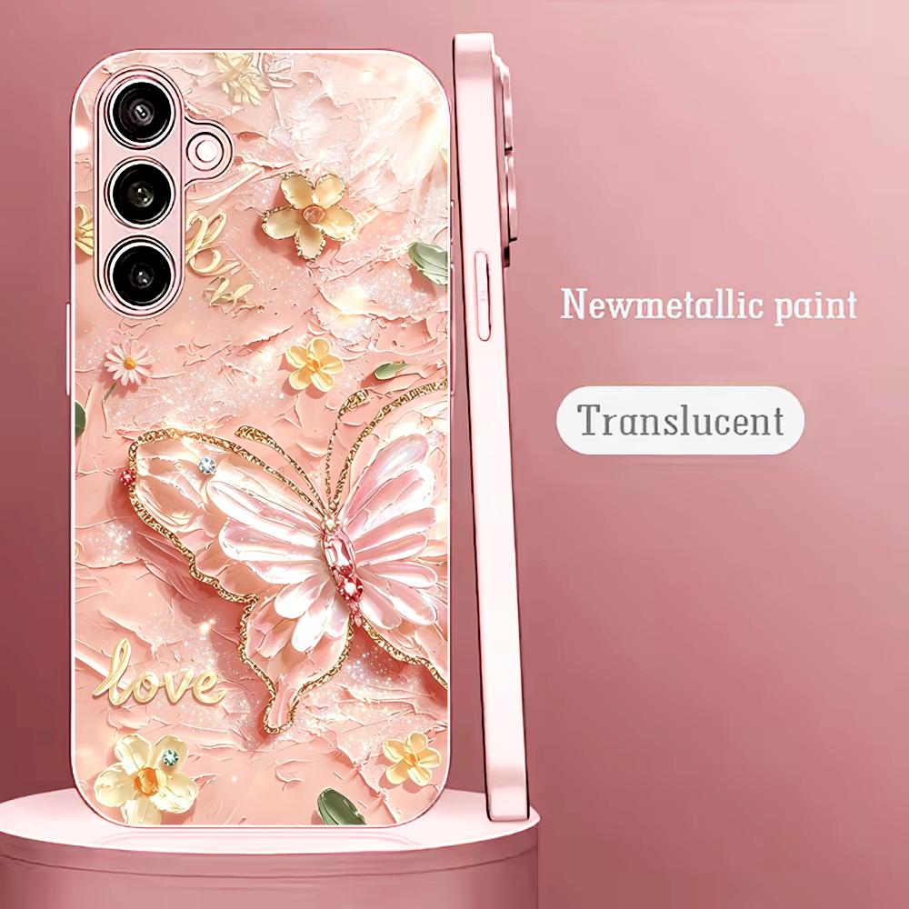 Розовый блестящий чехол-бабочк – обзор и цена Phone Cases Quad Lock