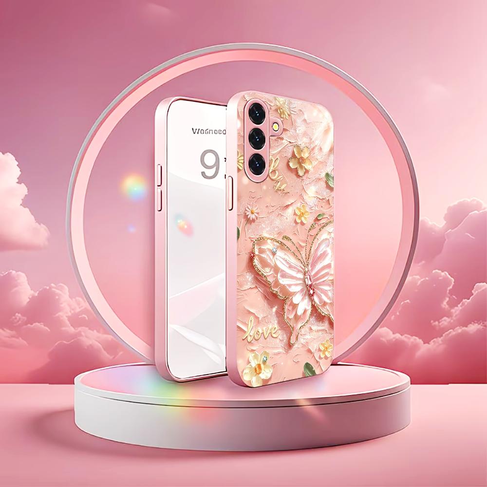 Розовый блестящий чехол-бабочк – обзор и цена Phone Cases Quad Lock