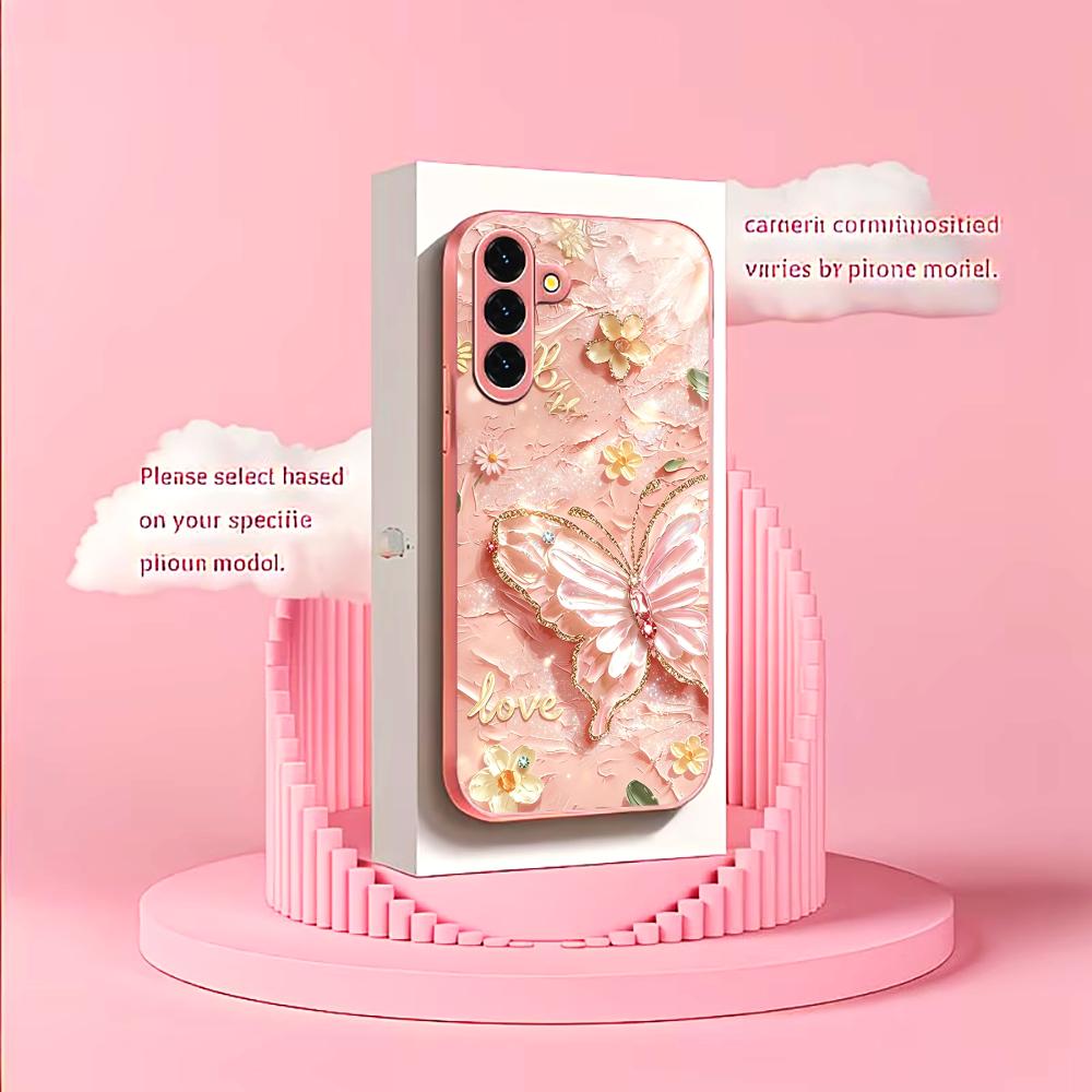 Розовый блестящий чехол-бабочк – обзор и цена Phone Cases Quad Lock